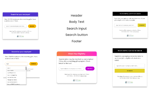 Image of eMatch Donor Link widgets